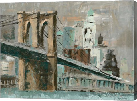 Framed Brooklyn Bridge Cityscape Print