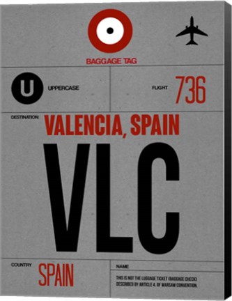 Framed VLC Valencia Luggage Tag I Print
