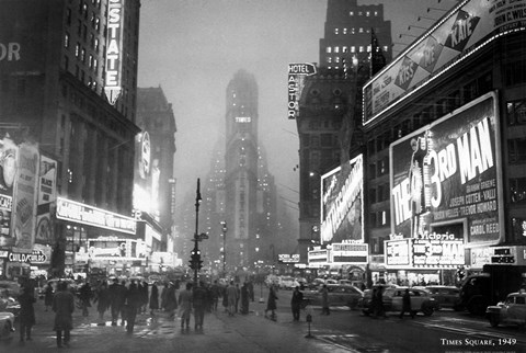 Framed Times Square, 1949 Print