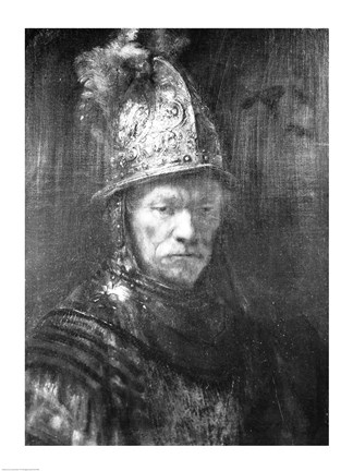 Framed Portrait of a Man with a Golden Helmet, 1648 Print