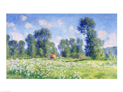 Framed Effect of Spring, Giverny, 1890 Print