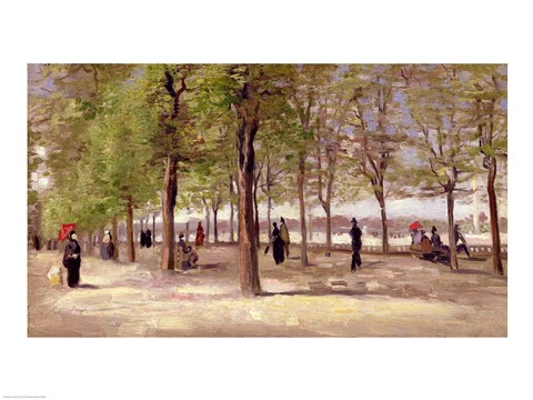 Framed Terrace in the Luxembourg Garden, 1886 Print