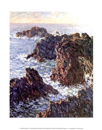 Framed Rock Points at Belle-Ile, 1886 Print