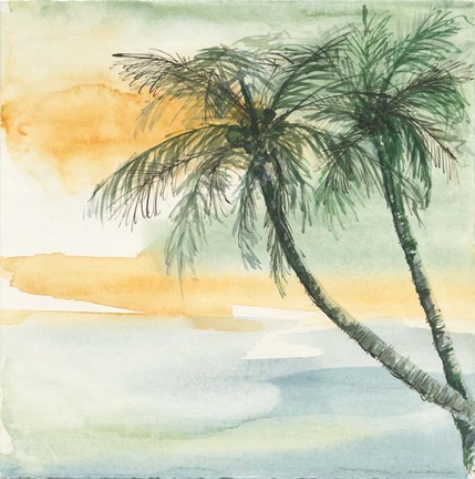 Framed Island Sunset II Print