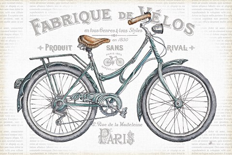 Framed Bicycles I Print