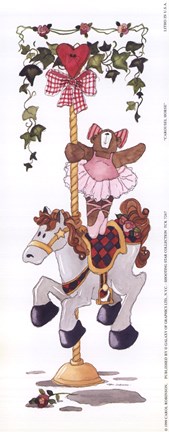 Framed Carousel Horse Print