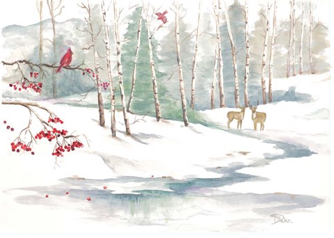Framed Winter Landscape Print