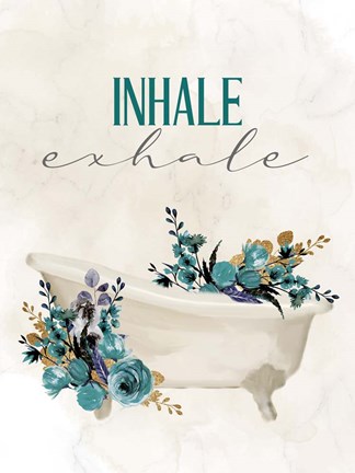 Framed Inhale Exhale Tub Print