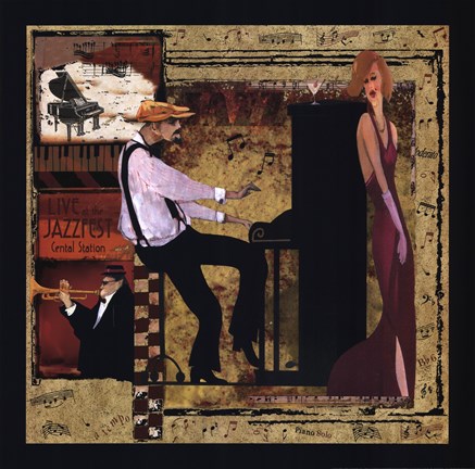 Framed Jazz Piano Print