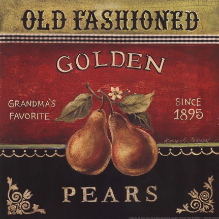 Framed Golden Pears Print