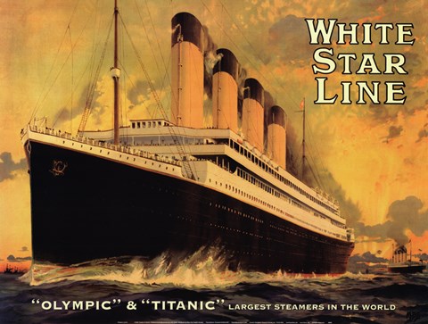 Framed Olympic &amp; Titanic Print