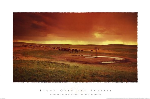 Framed Storm Over the Prairie Print