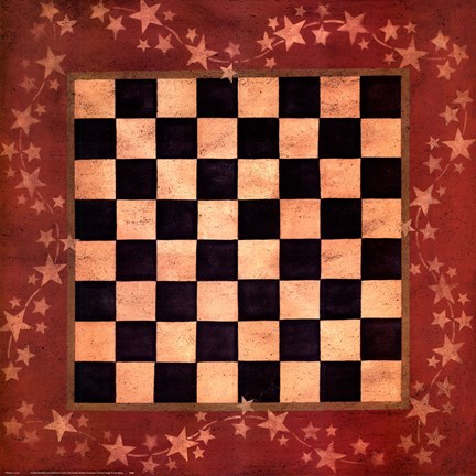 Framed Americana Checkers Print