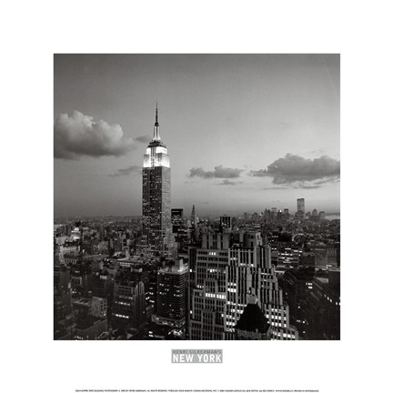 Framed Empire State Building New York Print