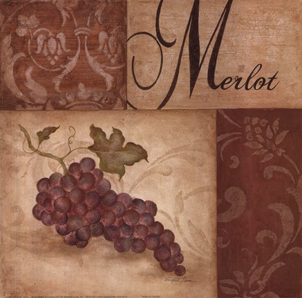 Framed Merlot Grapes Print