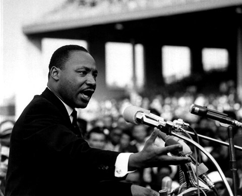 Framed Rev. Dr. Martin Luther King Jr. Speaking (#8) Print