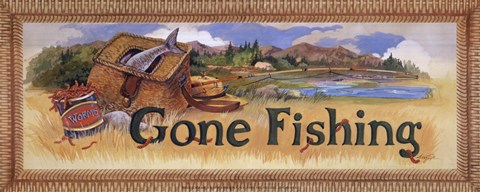 Framed Gone Fishing Print