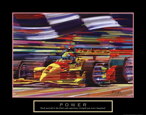 Framed Power-Formula 1 Print