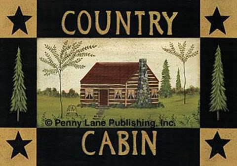 Framed Country Cabin Print