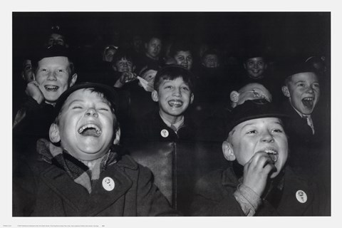 Framed Boys Laugh at Children&#39;s Movie Session Print