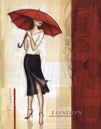 Framed Rain London Print
