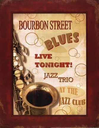 Framed New Orleans Jazz III Print