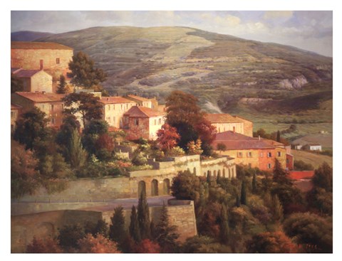 Framed Italian Overlook Print