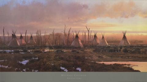 Framed Blackfeet Camp Print