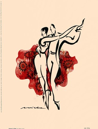 Framed Tango In Red Print