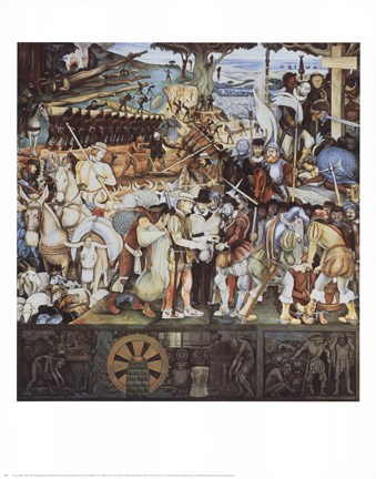 Framed Disembarkation Of The Spanish At Veracru Print