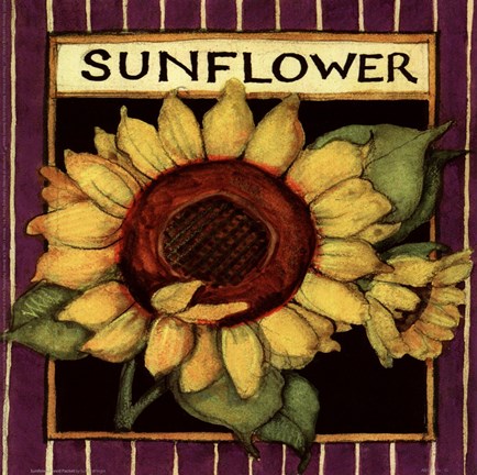 Framed Sunflower Seed Packet Print