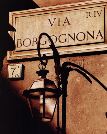 Framed Via Borgognona Print