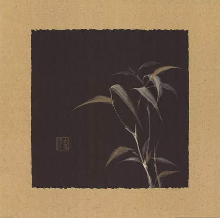 Framed Golden Bamboo IV Print