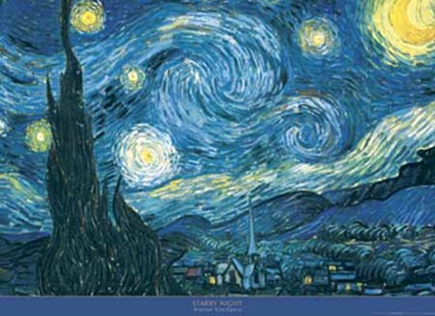 Framed Starry Night - Oversized Print