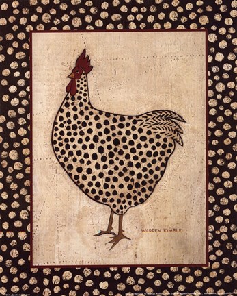 Framed Spotted Chicken Print