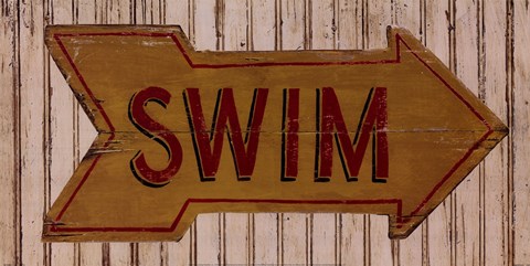Framed Go Swim Print