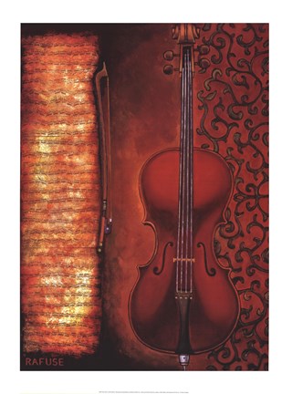 Framed Red Cello Print