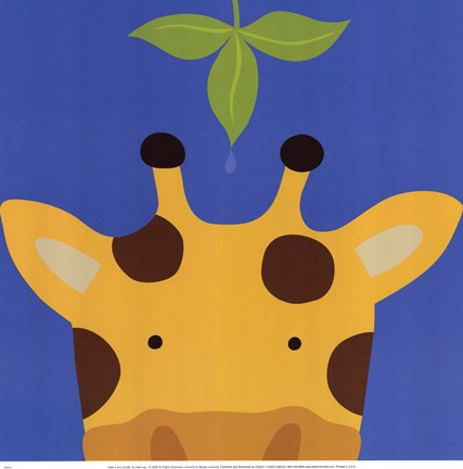 Framed Peek-A-Boo Giraffe Print