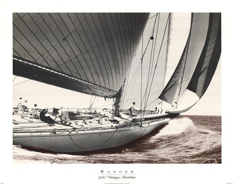Framed Mariner&#39;s Museum - Ranger 1937 Vintage Maritime Print