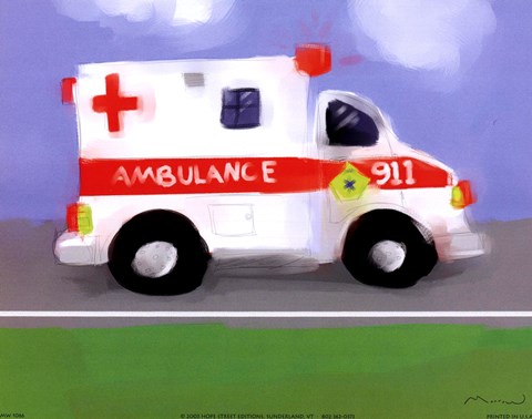 Framed Ambulance Print