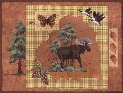 Framed Moose Leaf Print