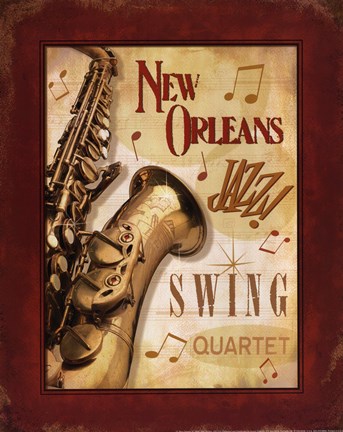 Framed New Orleans Jazz II Print