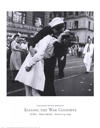 Framed Kissing the War Goodbye, VJ Day, Times Square, August 14, 1945 Print