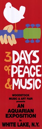 Framed Woodstock - 3 days Print