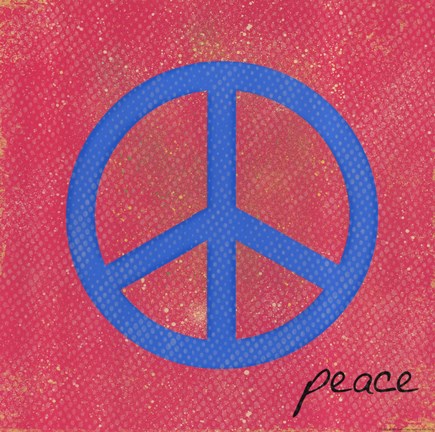 Framed Blue Peace Print