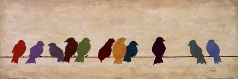 Framed Birds Meeting Print