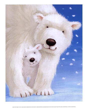 Framed Fluffy Bears I Print