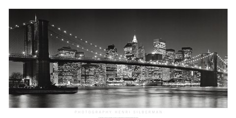 Framed Brooklyn Bridge, 2007 Print