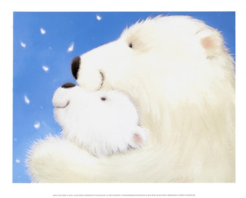 Framed Fluffy Bears III Print