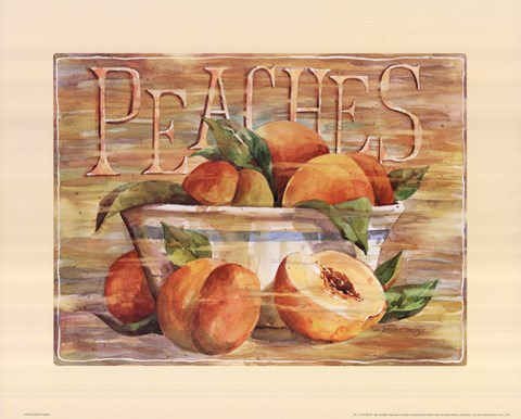 Framed Fruit Stand Peaches Print